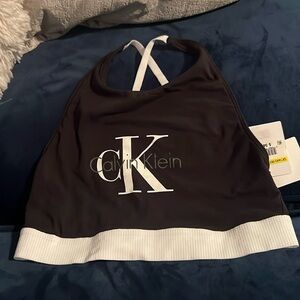 Calvin Klein cross back halter bralette